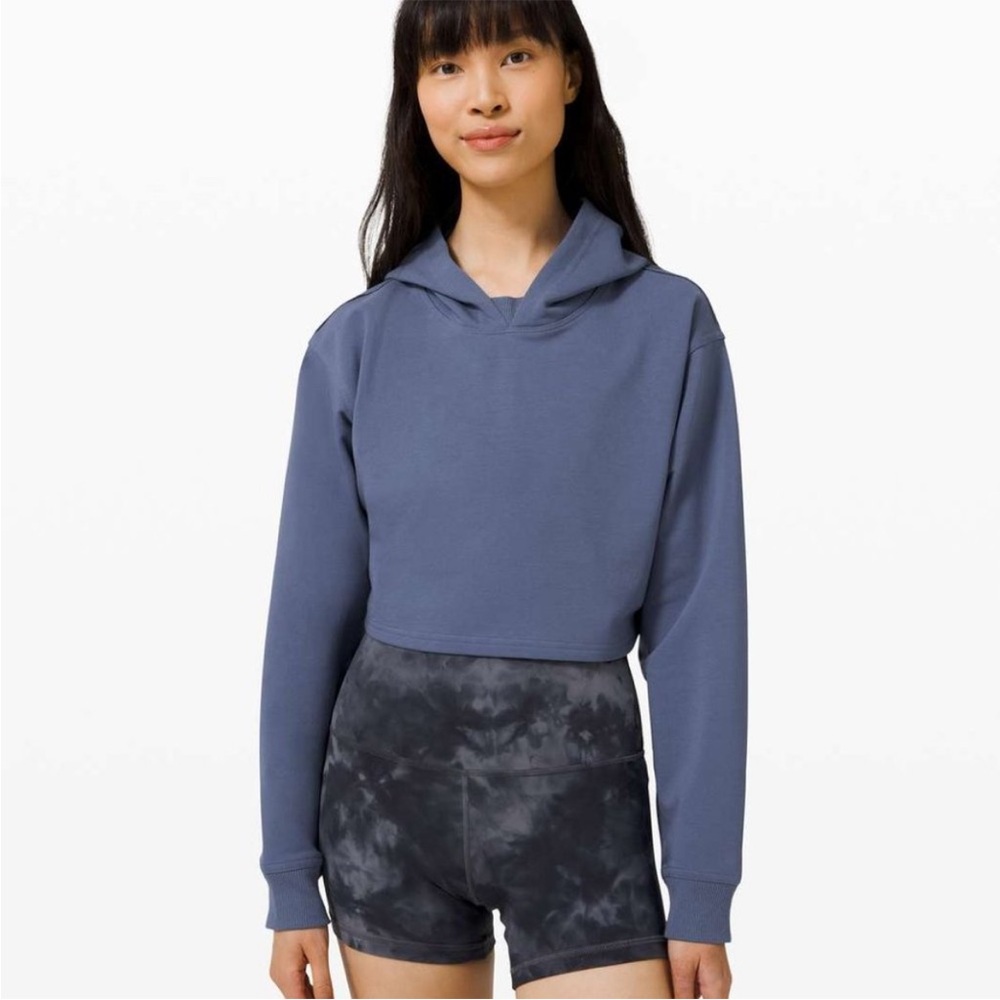 Lululemon All Yours Cropped Hoodie Ink‎ Blue